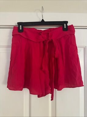 J.O.A. Hot Pink Tie-Front Skort